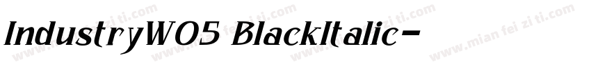 IndustryW05 BlackItalic字体转换